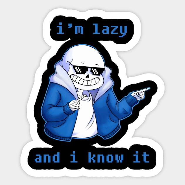 Undertale Sans Punderful Humor Sticker by Immanuel Baker